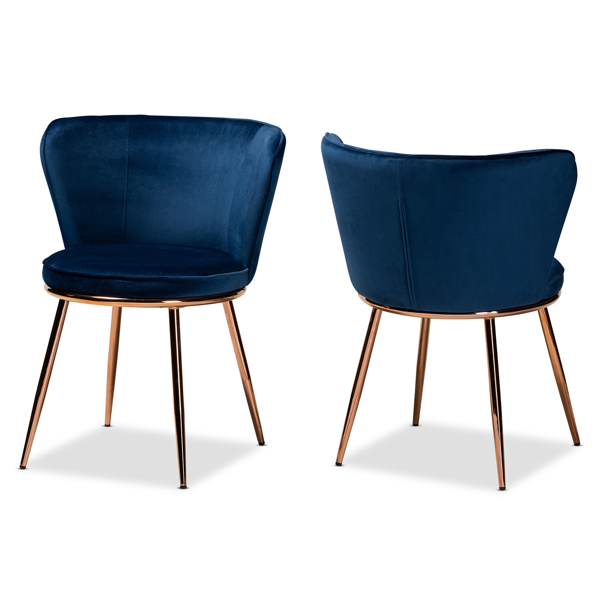 Navy gold dining online chairs